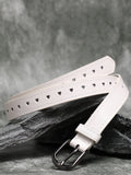White Solid Waist Belt