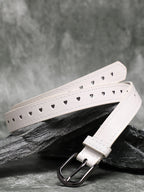 White Solid Waist Belt