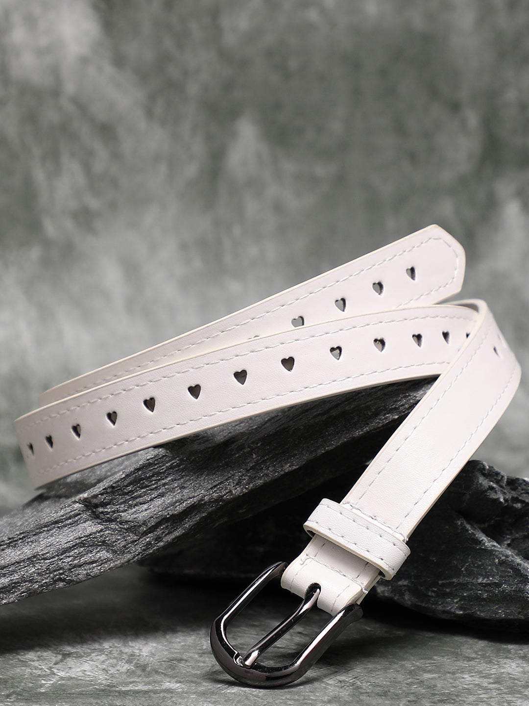 White Solid Waist Belt