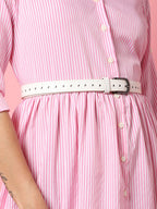 White Solid Waist Belt
