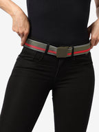 Olive Green Textured Waist Belt