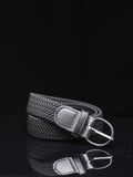 Black Textured Waist Belt