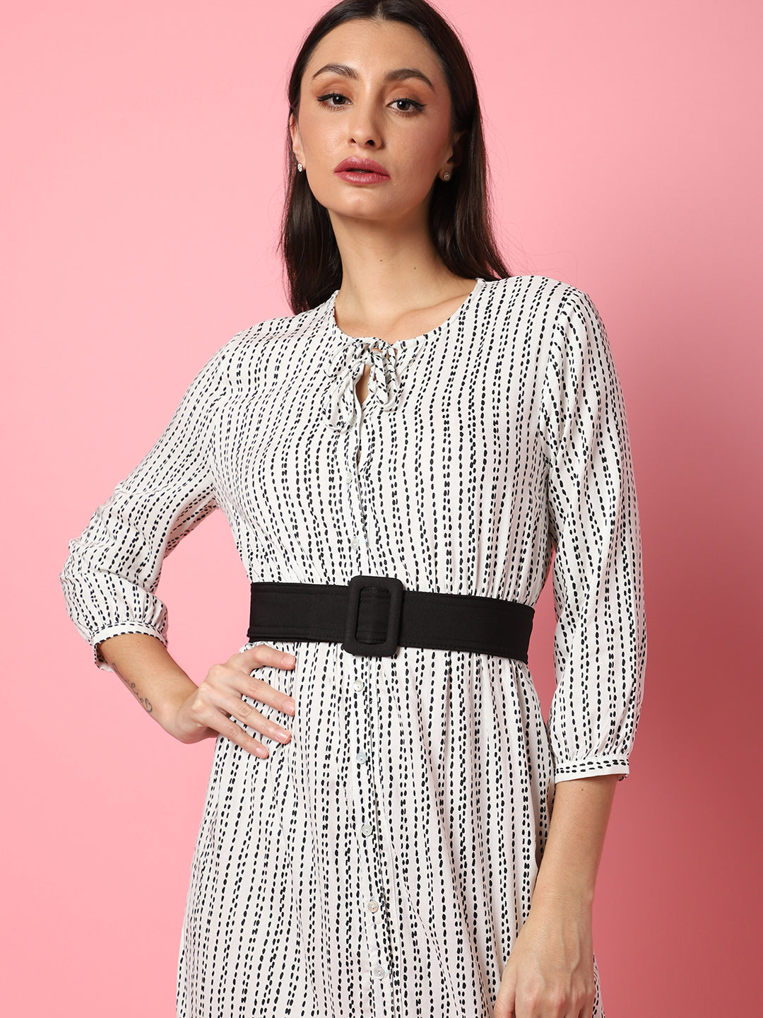 Black Solid Waist Belt