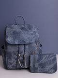 Explorer's Essential Shaded Blue Backpack With Pouch