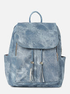 Explorer's Essential Shaded Blue Backpack With Pouch