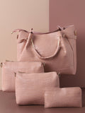 Scale Peach Pink Handbag Set