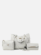 Haute Sauce White Wonder White Handbag With Pouch Set