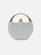 Glimmering Glitz Silver Clutch