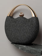 Glimmering Glitz Black Clutch