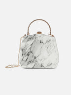 Marble Mavel White Clutch