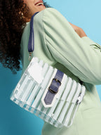 Wynne Blue & White Cross Body Bag