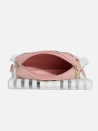 Wynne Pink & White Cross Body Bag