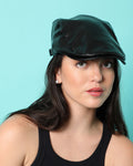 Black Solid Beret Cap
