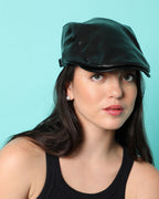 Black Solid Beret Cap
