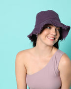 Purple Stylish Vintage Hat