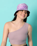 Purple Printed Vintage Bucket Hat