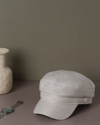 Haute Sauce White Solid Vintage Breton Cap