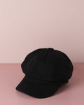 Haute Sauce Black Vintage Newsboy Cap