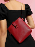 Daisy Maroon Cross Body Bag