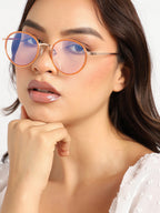 Gold Round Sunglass
