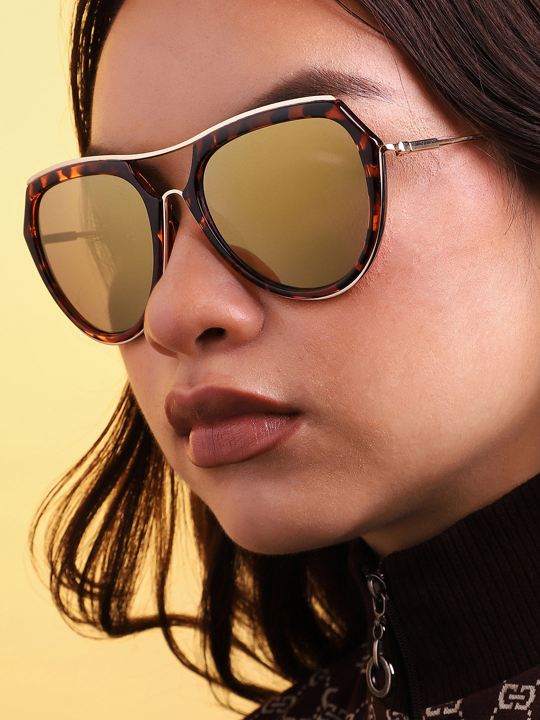 Brown Lens Oversized Sunglass