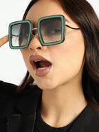 Green Oversized Sunglass