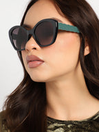 Tinted Lens Black Frame Oversized Sunglasses