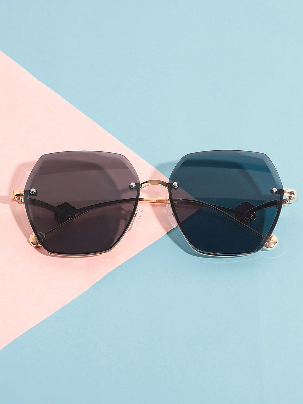 Gold Oversized Sunglasses