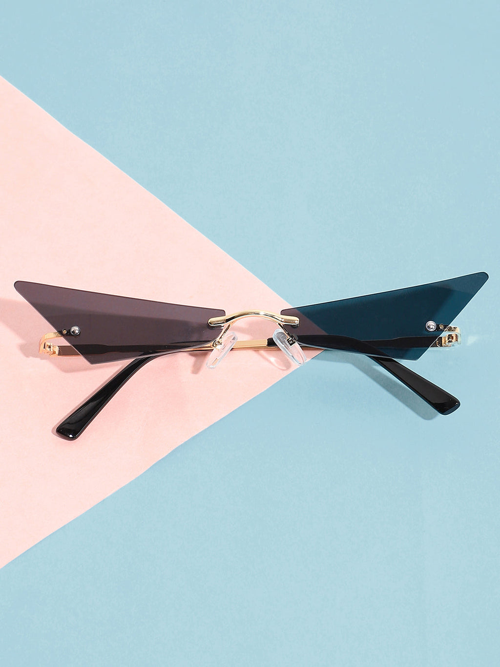 Gold Frame Tinted Lens Cat Eye Sunglasses
