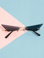 Gold Frame Tinted Lens Cat Eye Sunglasses