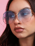 Gold Round Sunglass