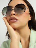 Gold Round Sunglass