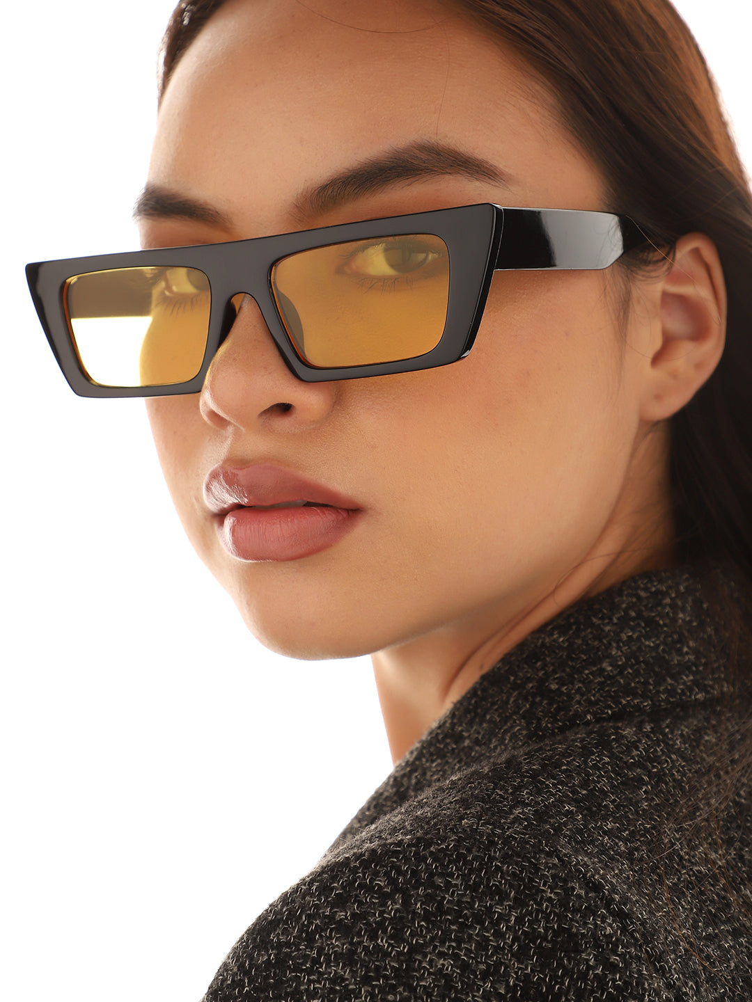 Black Rectangular Sunglass