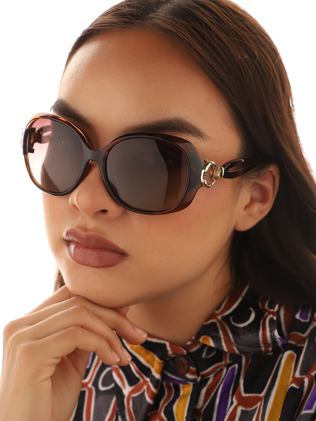 Brown Oversized Sunglass
