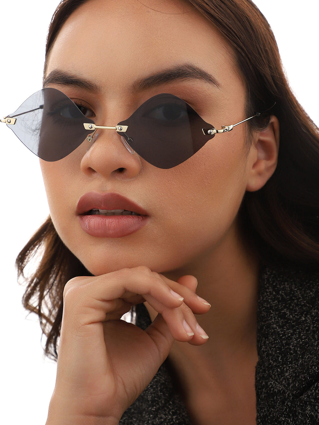 Black Frame Retro Sunglass