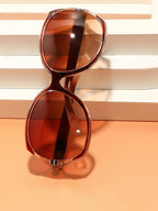 Tinted Lens Brown Frame Oversized Sunglass