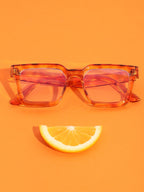 Brown Rectangular Sunglass