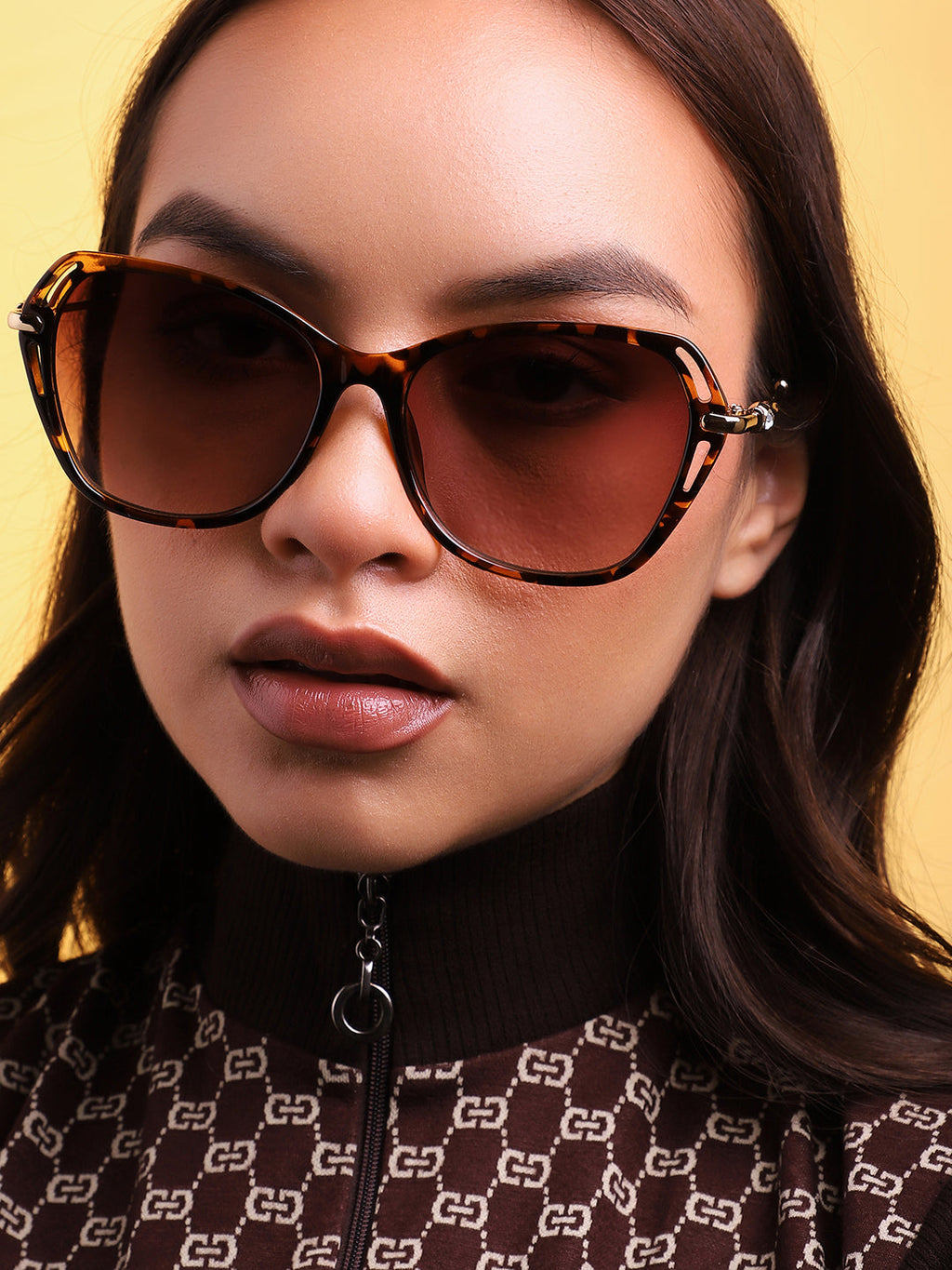 Gold Oversized Sunglass