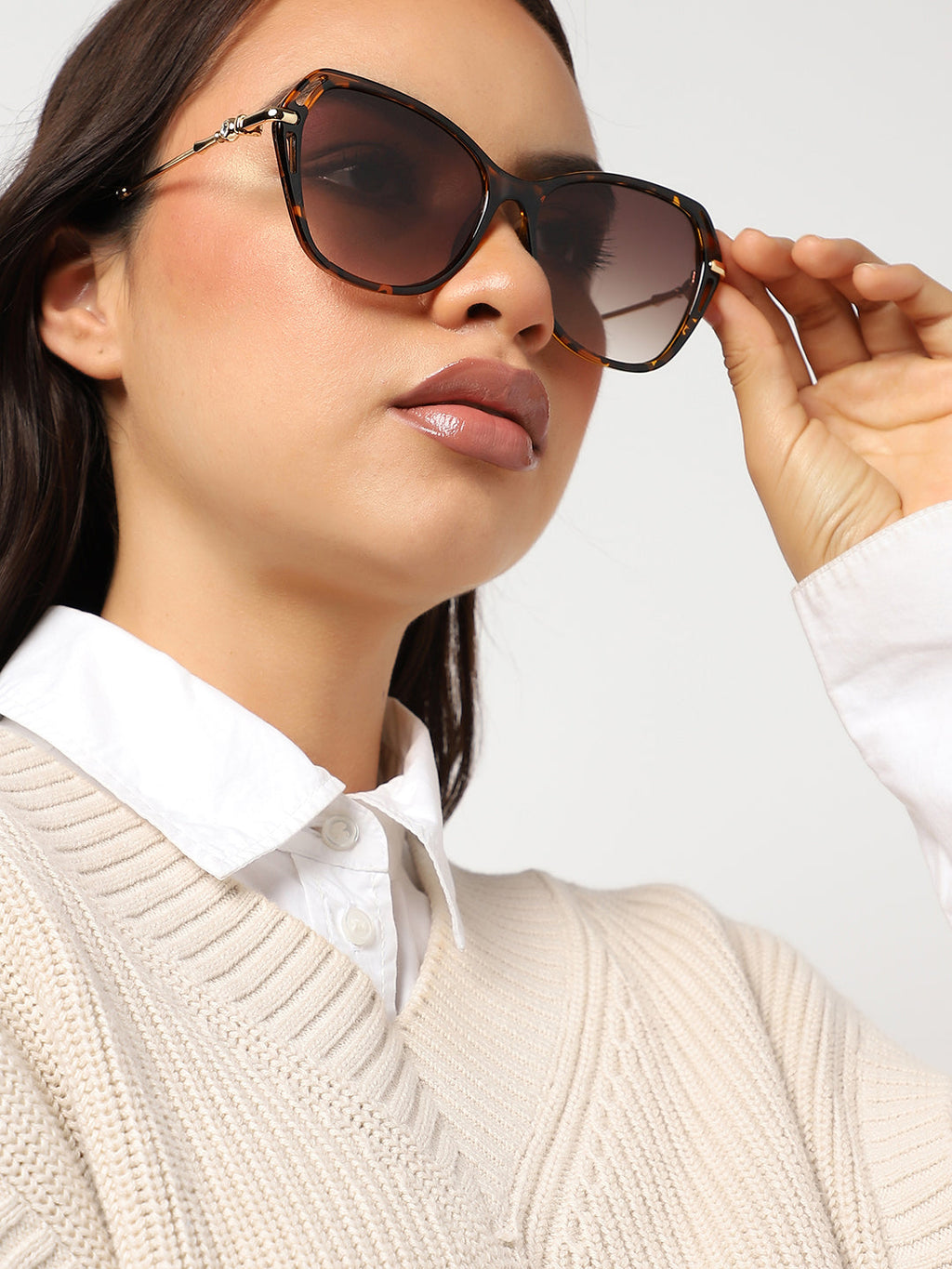 Gold Oversized Sunglass