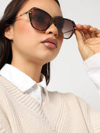 Gold Oversized Sunglass