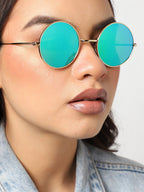 Gold Round Sunglass