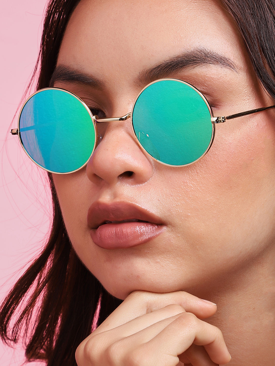 Gold Round Sunglass