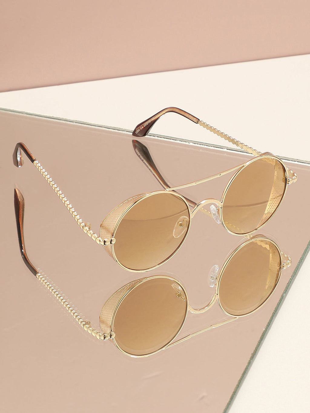 Gold Round Sunglass