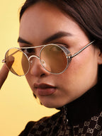 Gold Round Sunglass