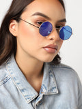 Gold Round Sunglass