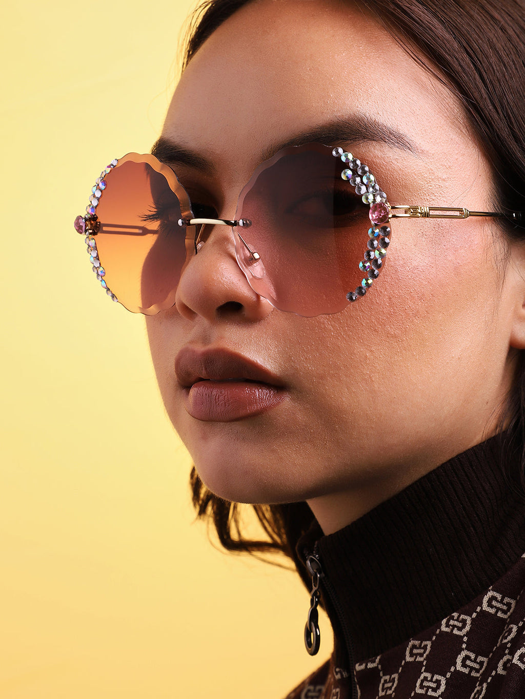 Purple Round Sunglass