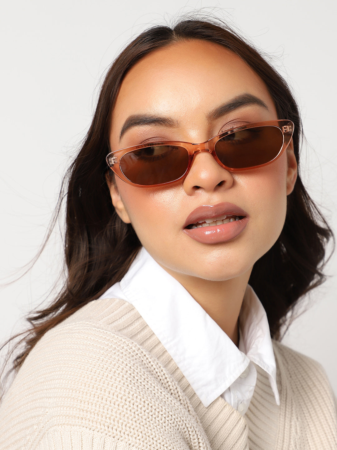 Brown Frame Retro Sunglass
