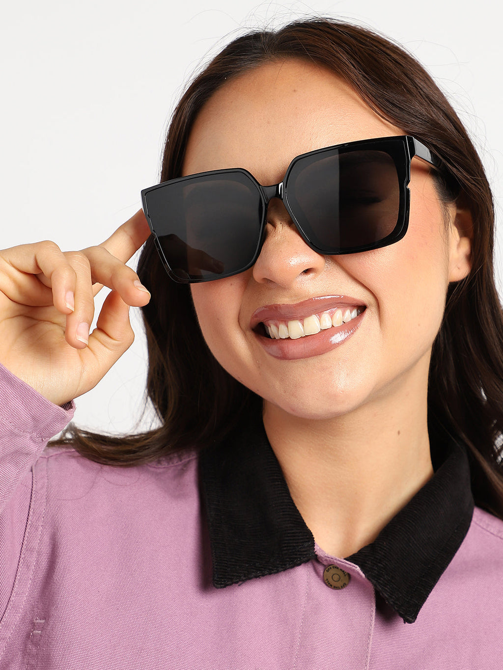 Black Rectangular Sunglass