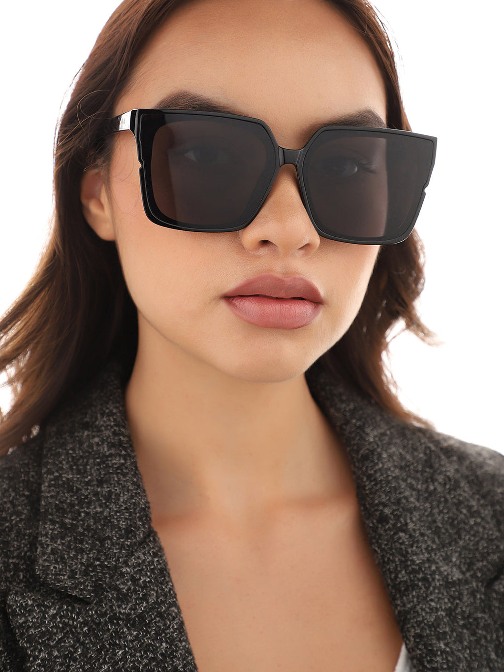 Black Rectangular Sunglass