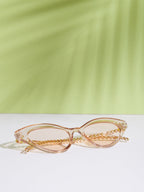 Gold Frame Tinted Lens Cat Eye Sunglass